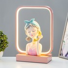 Лампа настольная RISALUX «Девушка с телефоном», светодиодная, 15 Вт, коричневая, 24×10×34 см - Фото 3