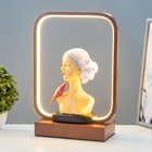 Лампа настольная RISALUX «Девушка», светодиодная, 15 Вт, коричневая, 24×10×34 см - Фото 3