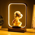 Настольная лампа "Девушка" LED 15Вт коричневый  24х10х34 см RISALUX - Фото 3