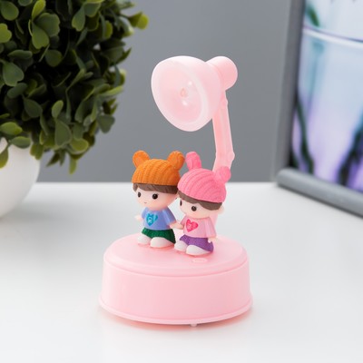 Фигурка светящаяся RISALUX «Друзья», LED-ночник, от батареек 3×ААА, 7.7×7.5×12.5 см