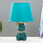 Настольная лампа "Медвежонок" Е14 40Вт зелёный 22,5х22,5х33,5 см RISALUX - фото 10261225