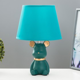Настольная лампа "Медвежонок" Е14 40Вт зелёный 22,5х22,5х33,5 см RISALUX
