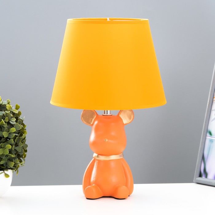 Настольная лампа "Медвежонок" Е14 40Вт оранжевый 22,5х22,5х33,5 см RISALUX - фото 1907632070
