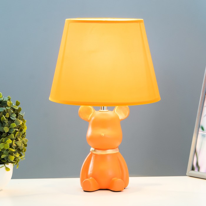 Настольная лампа "Медвежонок" Е14 40Вт оранжевый 22,5х22,5х33,5 см RISALUX - фото 1907632071