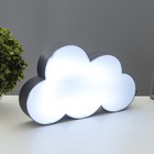Ночник для записей "Облачко" LED с маркерами, от батареек/USB бело-чёрный 19х30х5 см - фото 24579842