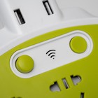 Бра с розетками "Модерни" LED 5Вт бело-зелёный 15,5х3,4х42 см - фото 22026024