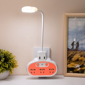 Бра с розетками 'Модерни' LED 5Вт бело-оранжевый 15,5х3,4х42 см