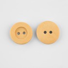 Пуговицы деревянные, 2 прокола, d = 20 мм, 20 шт, цвет бежевый клён - Фото 3