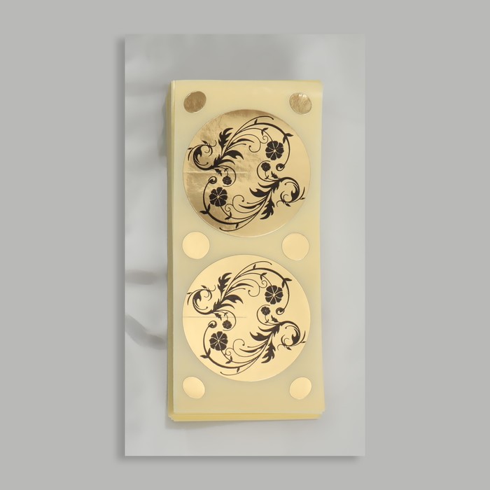 Стикини, с родинками, d = 47 мм, цвет золотистый - фото 1909093893