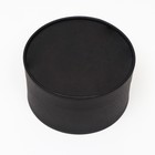 Подарочная коробка круглая Black, завальцованная без окна, 18×10 см - Фото 3