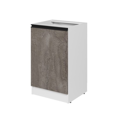 Шкаф напольный «Ноктюрн», 1 дверь, 500×450×820 мм, цвет белый/бетон тёмный/антрацит