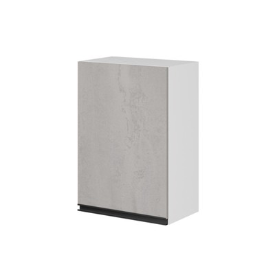 Шкаф навесной «Сиюта», 1 дверца, 500×300×720 мм, цвет белый/бетон светлый/антрацит