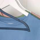 Плечики для одежды антискользящие Доляна «Рэй», 40,5×23,5 см, покрытие Soft-Touch, цвет синий - Фото 7