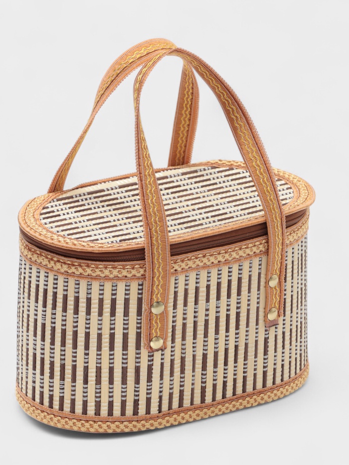 Корзина для хранения Доляна Nature, 24×14.5×14.5 см, бамбук - Фото 1