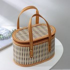 Корзина для хранения Доляна Nature, 24×14.5×14.5 см, бамбук - Фото 2