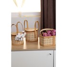 Корзина для хранения Доляна Nature, 16×16×13, бамбук - Фото 9