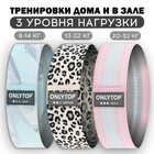 Набор фитнес резинок ONLYTOP Fitness, 3 шт. - фото 24317224