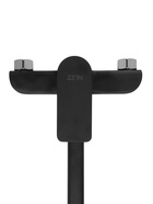 Смеситель для ванны ZEIN Z2493, излив 35 см, картридж 35 мм, с душ набором, черный/хром - Фото 7