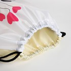 Мешок для обуви на шнурке, с принтом, размер 32×0.5×40 см, белый/молочный/розовый - Фото 3