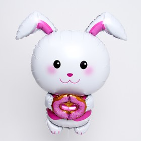Шар фольгированный 28" «Кролик с пончиком»