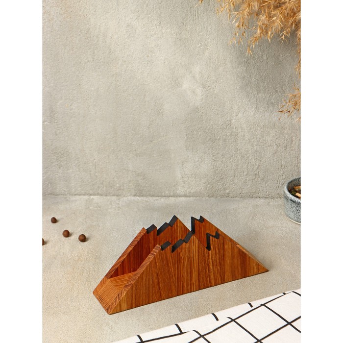 Салфетница «Гора», 18,5×7 см, дуб - фото 1885566384