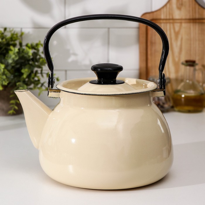 УЦЕНКА Чайник, 3 л, деколь МИКС (слоновый) - Фото 1