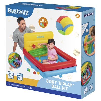 Манеж надувной, 104×94×61 см, с мячами, от 2 лет, 52546 Bestway