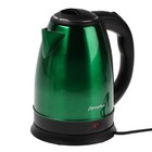 Чайник электрический МАТРЁНА MA-002, металл, 1.8 л, 1500 Вт, зелёно-чёрный - фото 319276665