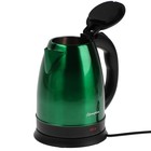 Чайник электрический МАТРЁНА MA-002, металл, 1.8 л, 1500 Вт, зелёно-чёрный - фото 9508650