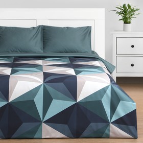 Постельное бельё евро «Этель. Даймонд (вид 2)», мако-сатин