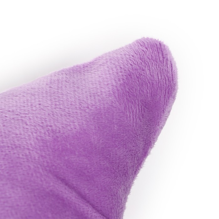 Подушка Этель "Сова" фиолетовая 48х38см, велюр, 100% п/э - фото 1909094699