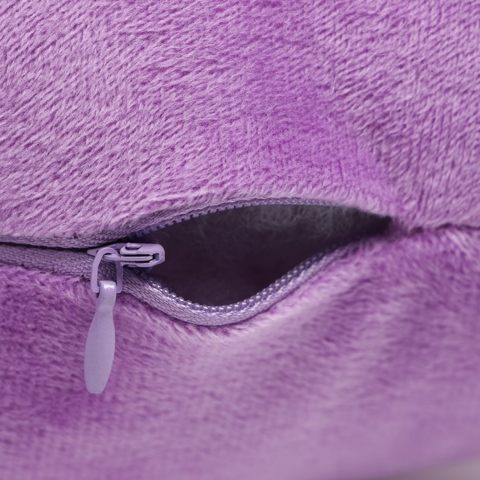 Подушка Этель "Сова" фиолетовая 48х38см, велюр, 100% п/э - фото 1909094701