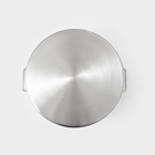 Кастрюля Hanna Knövell HoReCa, 40 л, толщина 0.8 мм, 201 сталь, с крышкой, нержавеющая сталь - Фото 5