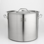 Кастрюля Hanna Knövell HoReCa, 40 л, толщина 0.8 мм, 201 сталь, дно 3.2 мм, с теплораспределительным слоем, индукция, нержавеющая сталь - Фото 2