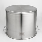 Кастрюля Hanna Knövell HoReCa, 40 л, толщина 0.8 мм, 201 сталь, дно 3.2 мм, с теплораспределительным слоем, индукция, нержавеющая сталь - Фото 6