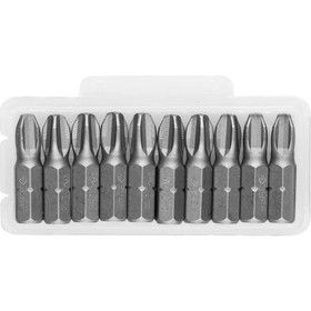 

Биты ЗУБР 26001-3-25-10, кованые, CrMo, хвостовик C 1/4″, PH3 х 25 мм, 10 шт.