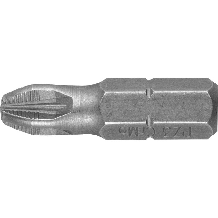 Биты ЗУБР 26003-3-25-2, кованые, CrMo, хвостовик C 1/4″, PZ3 х 25 мм, 2 шт.