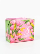 Подарочный набор «8 марта», чай зелёный со вкусом жасмина 50 г, печенье брауни 120 г, конфеты с шоколадной начинкой 110 г - Фото 14