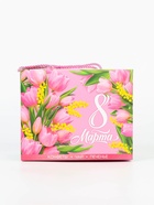 Подарочный набор «8 марта», чай зелёный со вкусом жасмина 50 г., печенье брауни 120 г., конфеты с шоколадной начинкой 110 г.  (артикул 9258917)  большой выбор товаров оптом и в розницу по низким ценам с доставкой