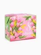 Подарочный набор «8 марта», чай зелёный со вкусом жасмина 50 г, печенье брауни 120 г, конфеты с шоколадной начинкой 110 г - Фото 15