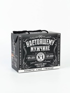 Подарочный набор «Настоящему мужчине»: чай чёрный с бергамотом 50 г., печенье брауни 120 г., конфеты с шоколадной начинкой 110 г.  (артикул 9258918)  большой выбор товаров оптом и в розницу по низким ценам с доставкой