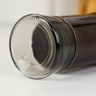 Набор стеклянных ёмкостей для специй на металлической подставке «Богема», 5,5×11 см, 6 шт, цвет коричневый - фото 6814295