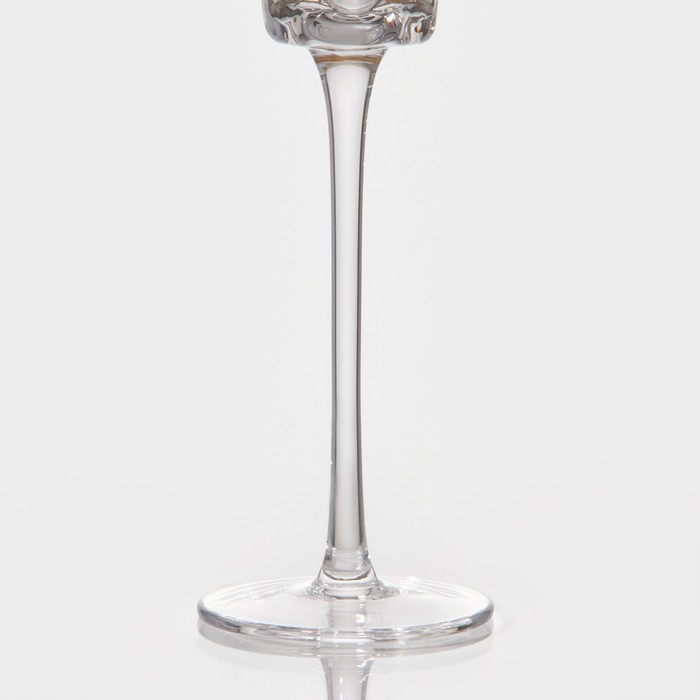 Бокал из стекла для шампанского Magistro «Жемчуг», 180 мл, 5,5×26 см, форма треугольник, с золотой отводкой - фото 1909094783
