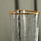 Бокал из стекла для шампанского Magistro «Жемчуг», 180 мл, 5,5×26 см, форма треугольник, с золотой отводкой - Фото 4