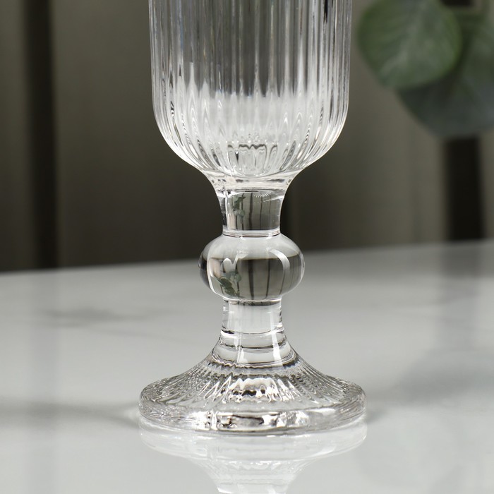 Бокал из стекла для шампанского Magistro «Грани», 150 мл, 5,5×18,5 см, цвет прозрачный - фото 1909094796