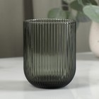 Стакан Magistro «Грани», 260 мл, 7.5×9.5 см, стекло, графит - Фото 1