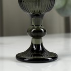 Бокал для шампанского Magistro «Грани», 150 мл, 5.5×18.5 см, стекло, графит - Фото 4