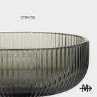 Креманка стеклянная Magistro «Грани», 300 мл, 12×10 см, цвет графит - Фото 2