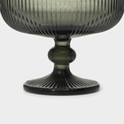 Креманка стеклянная Magistro «Грани», 300 мл, 12×10 см, цвет графит - Фото 4