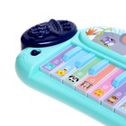 Пианино «Весёлые зверята», звук, цвет голубой - фото 25565552